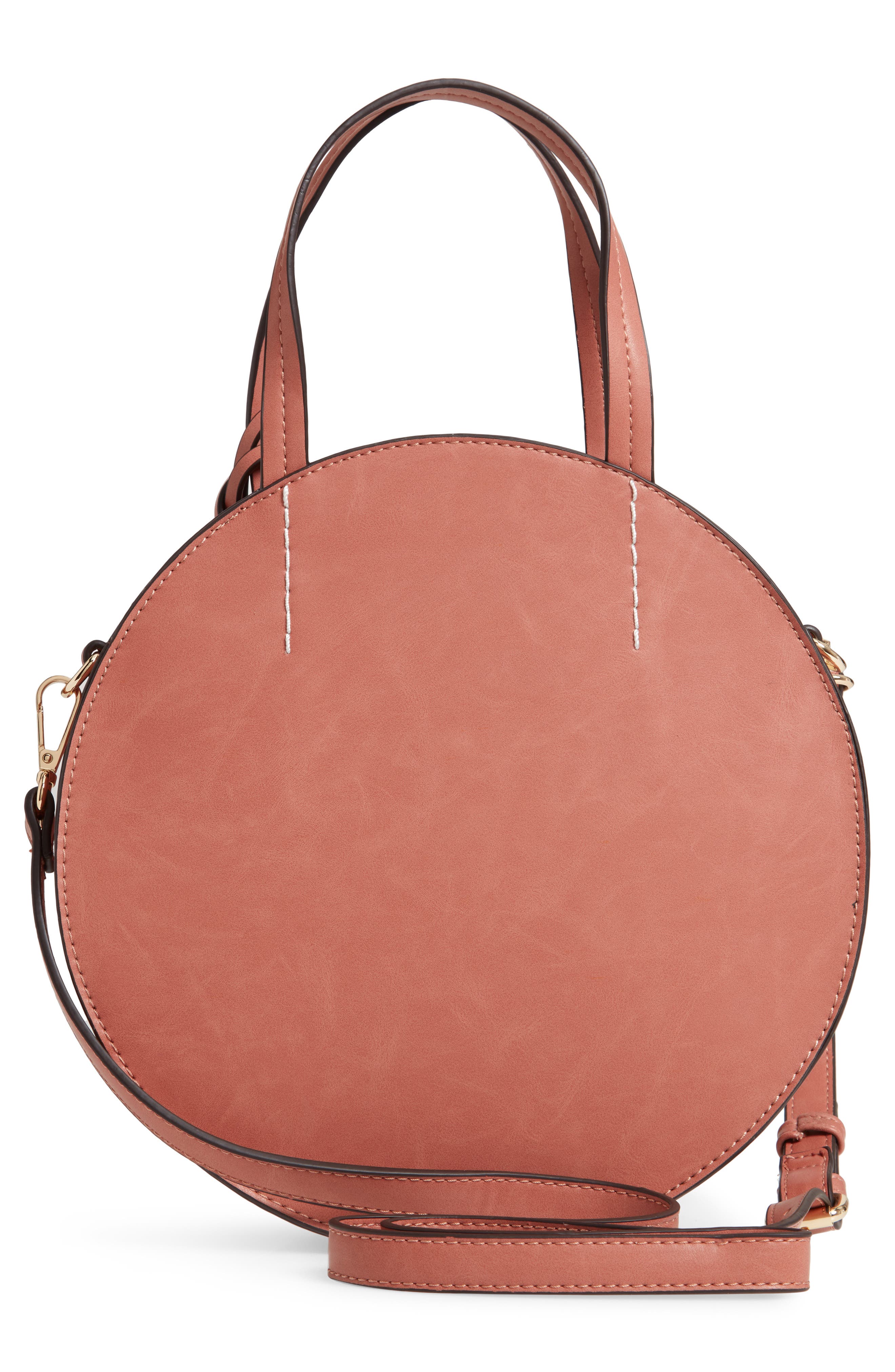 Sole Society Palermo Canteen Faux Leather Circle Crossbody Bag, Alternate, color, 