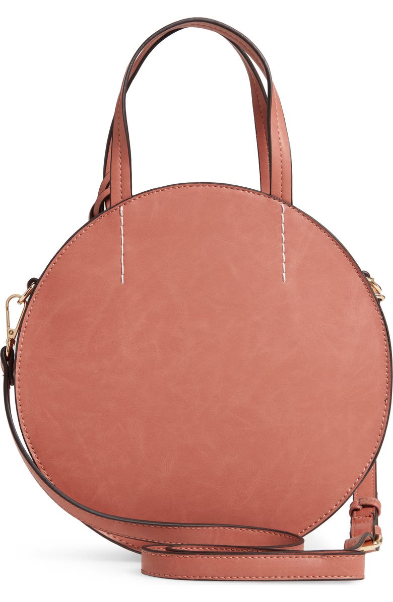 Sole Society Palermo Canteen Faux Leather Circle Crossbody Bag, Alternate, color,