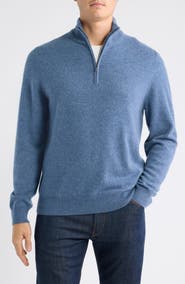 Nordstrom Quarter Zip Cashmere Sweater