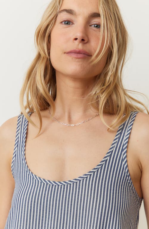 Marine Layer Poppy Stripe Sleeveless Seersucker Maxi Dress