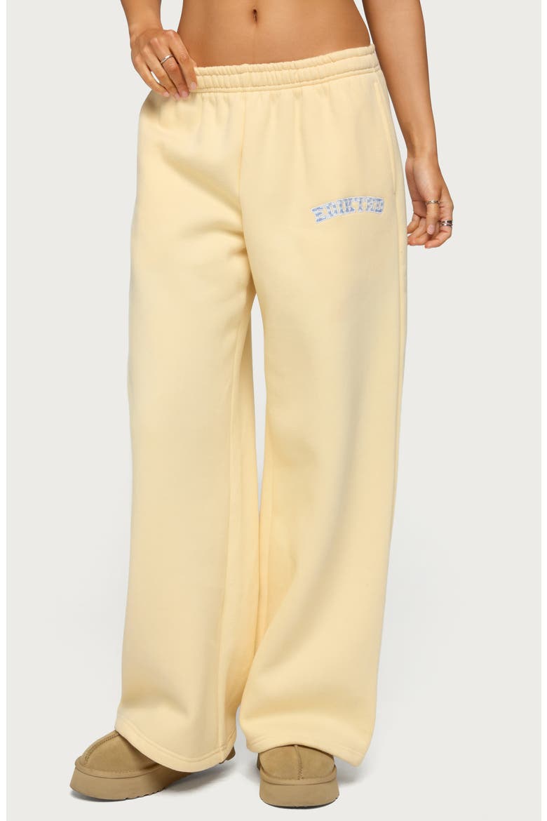 Lover Wide Leg Sweatpants, Main, color, YELLOW