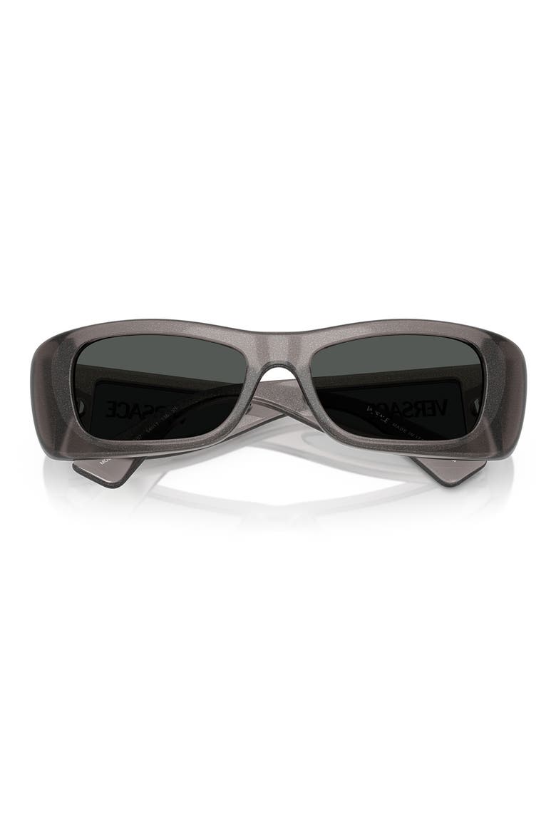 54mm Pillow Sunglasses, Alternate, color, GREY GLITTER TRANSPARENT