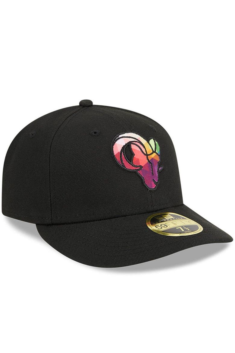 Men's New Era  Black Los Angeles Rams 2023 NFL Crucial Catch Low Profile 59FIFTY Fitted Hat, Alternate, color, Black