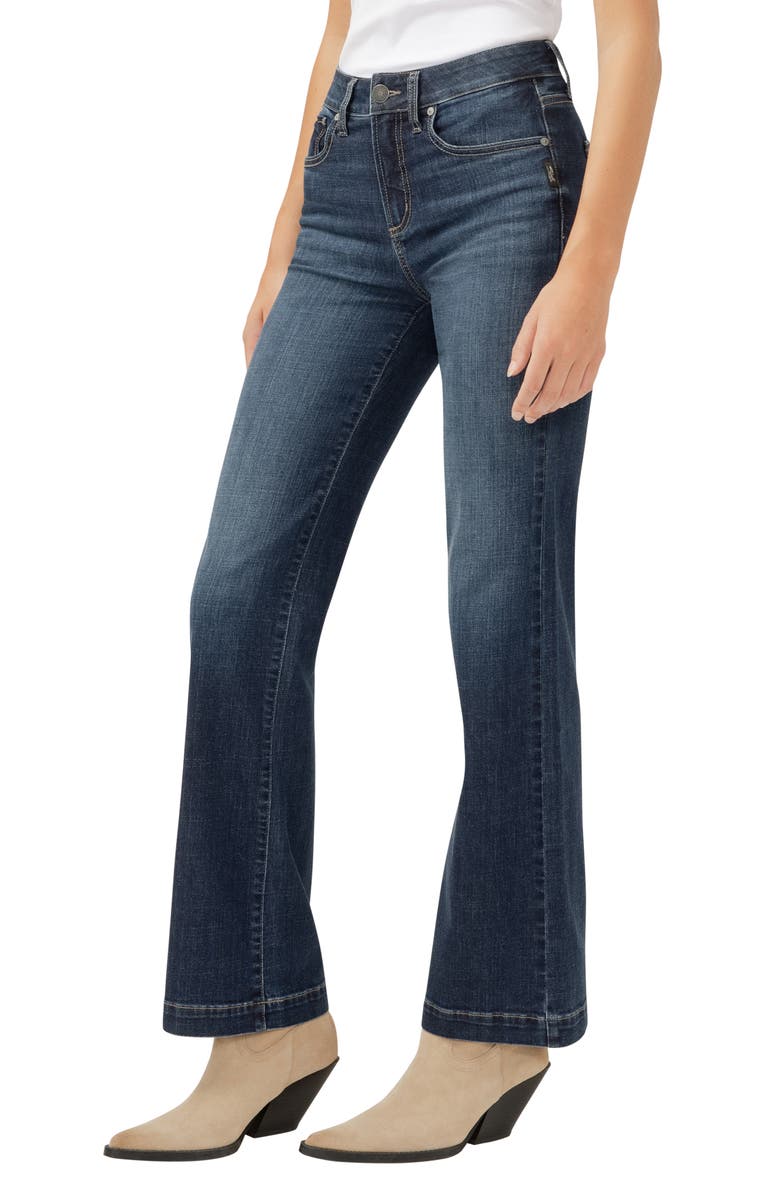 Silver Jeans Co. Avery Curvy High Waist Relaxed Straight Leg Trouser Jeans, Alternate, color, Indigo