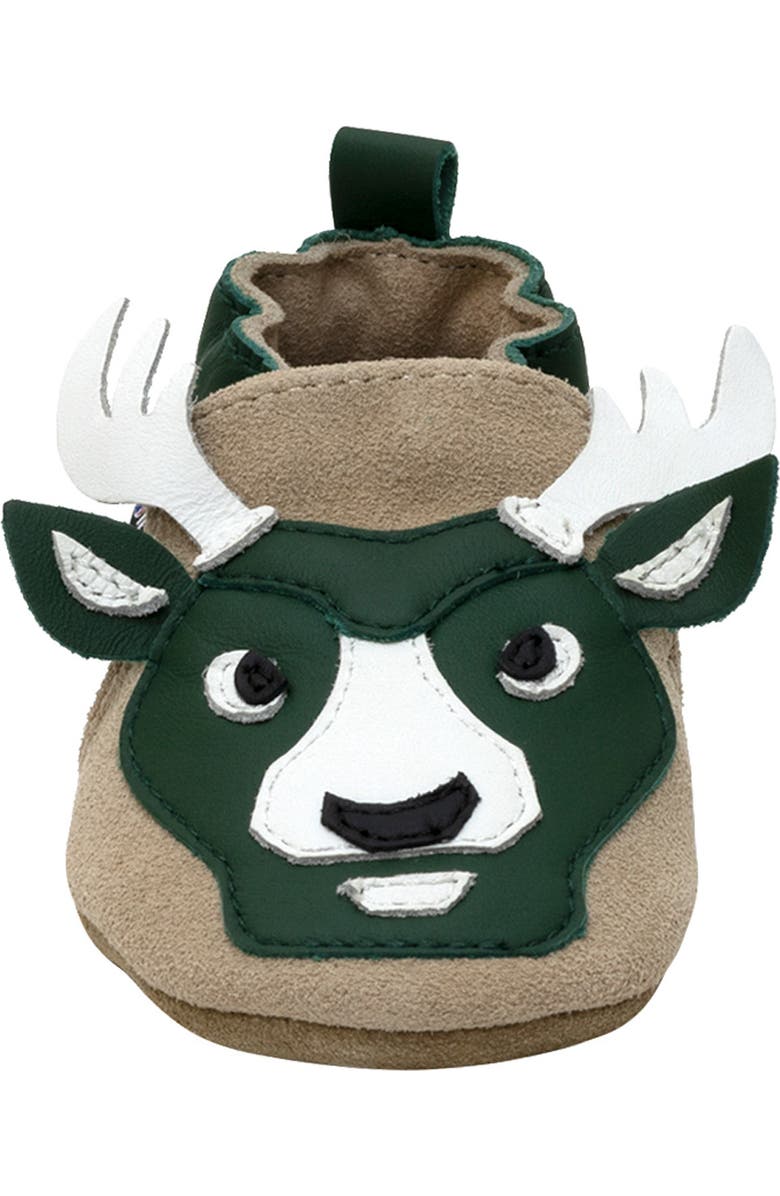 Robeez<sup>®</sup> Milwaukee Bucks Crib Shoe, Alternate, color,