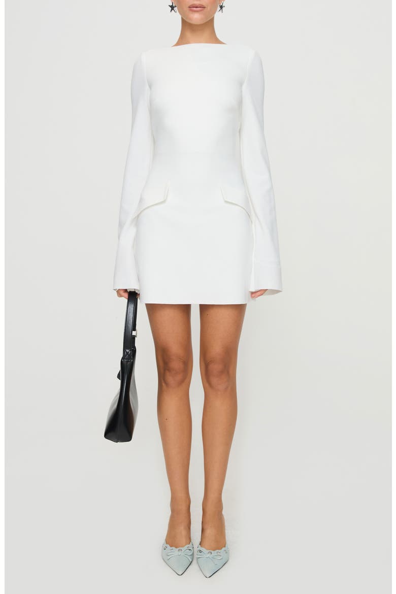 Carters Long Sleeve Minidress, Main, color, WHITE