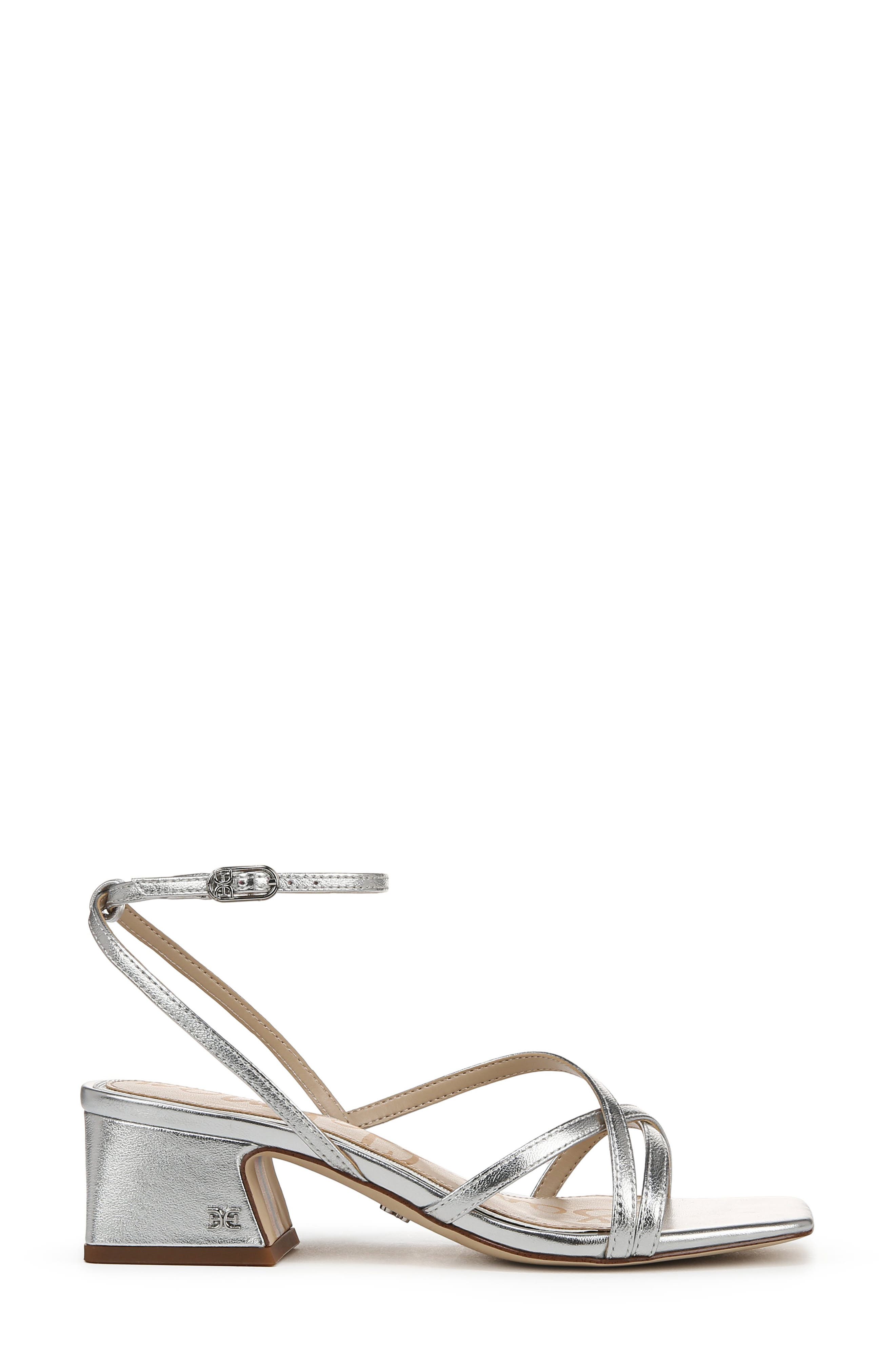 Sam Edelman Whitley Ankle Strap Sandal, Alternate, color, Soft Silver