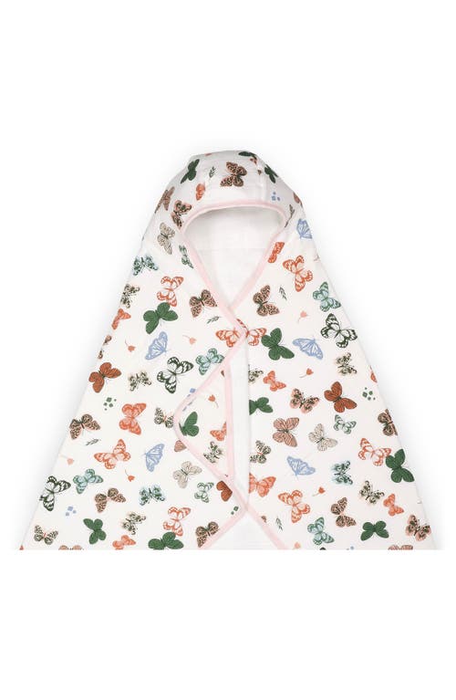Little Unicorn Cotton Muslin & Terry Hooded Towel In Multi