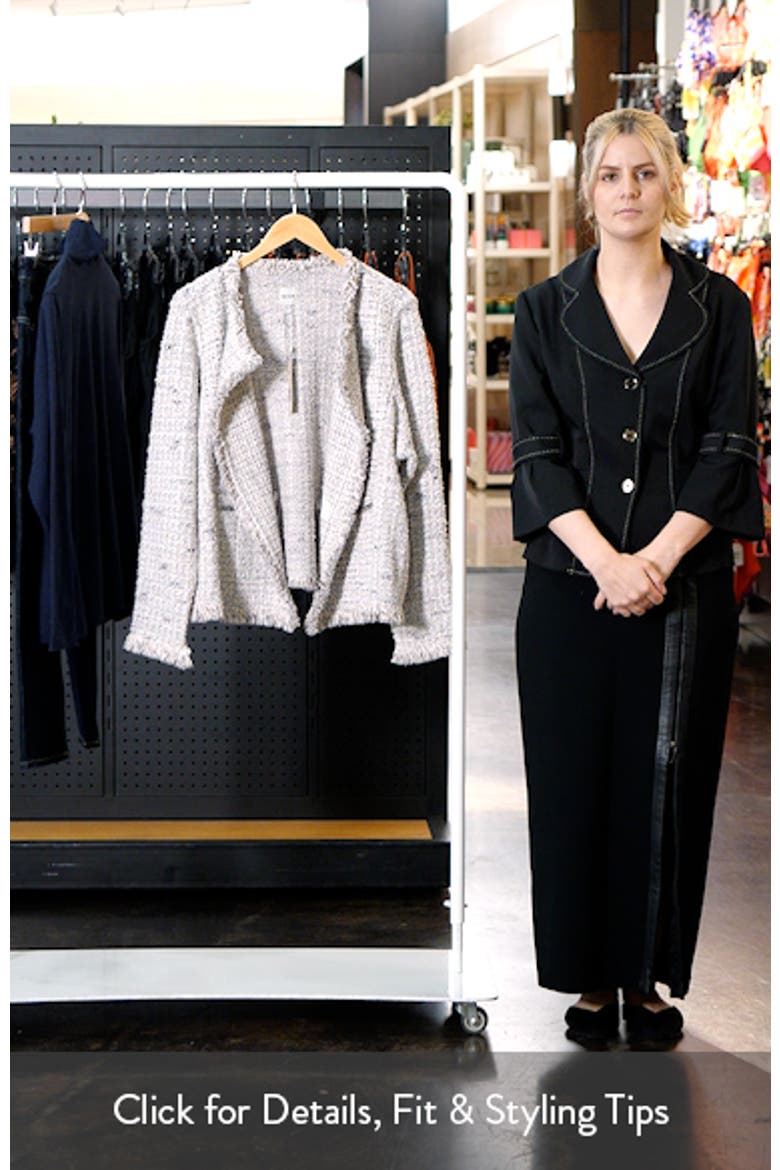Chain Trim Fringe Mix Knit Jacket video
