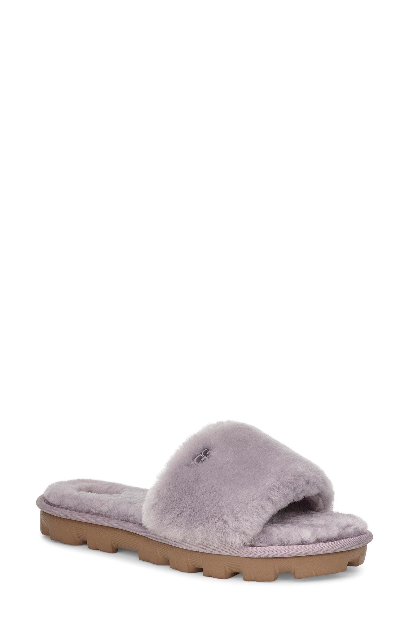 Cozette Genuine Shearling Slipper, Main, color, SOFT AMETHYST