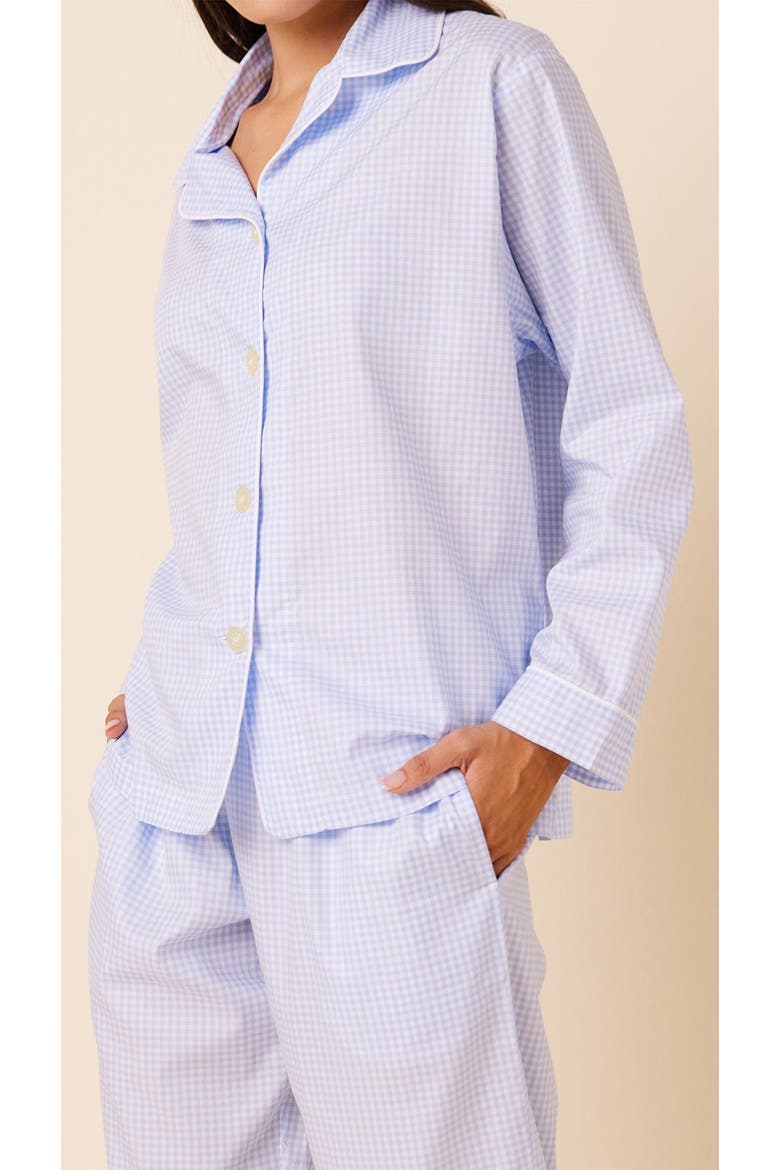 Luxe Pima Pajama, Alternate, color, Classic Gingham Blue
