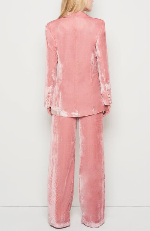As By Df Fiona Velvet Boyfriend Blazer In Blush Pink
