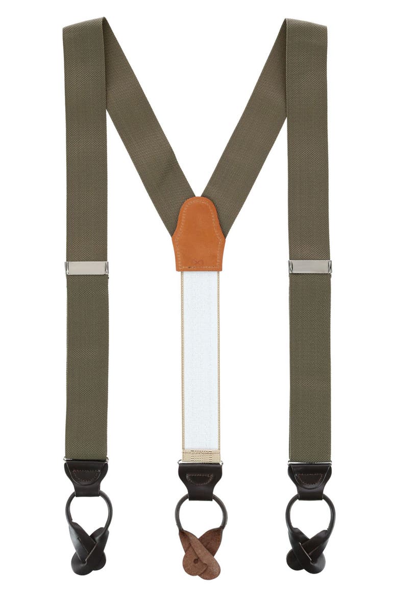 Solid Suspenders, Main, color, OLIVE GREEN