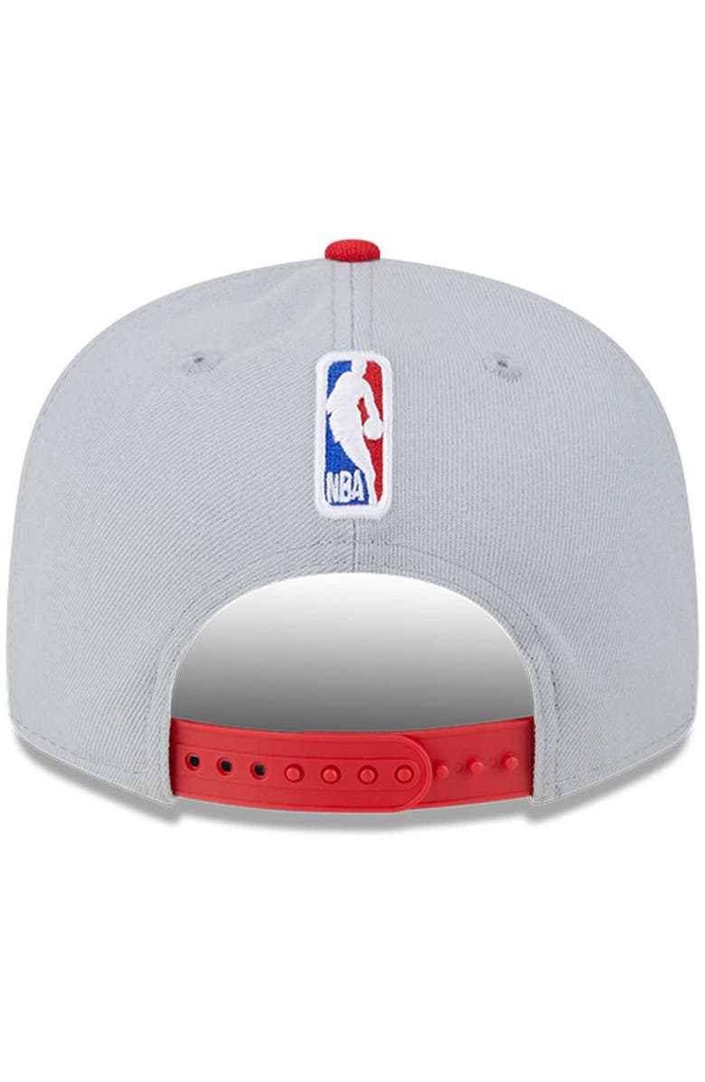 New Era Men's New Era Gray/Red Houston Rockets Tip-Off Two-Tone 9FIFTY Snapback Hat, Alternate, color,