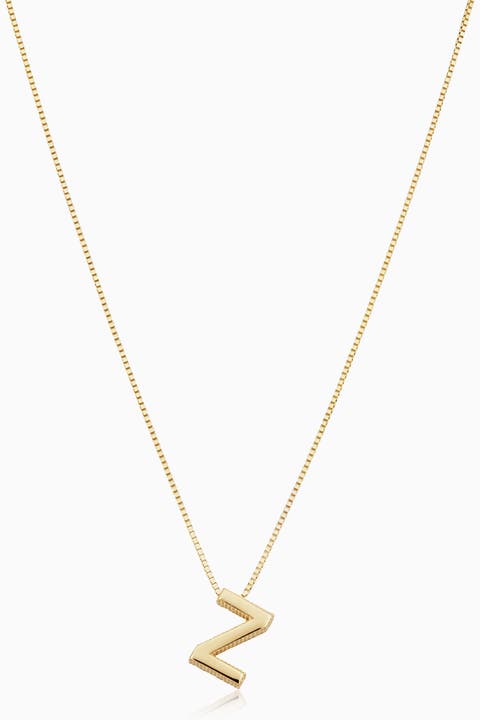 14K Gold Love Letter Initial Necklace
