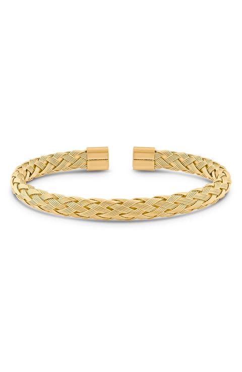 Stainless Steel Woven Cuff Bracelet