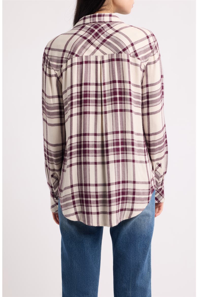 Hunter Plaid Shirt, Alternate, color, IVORY MAROON