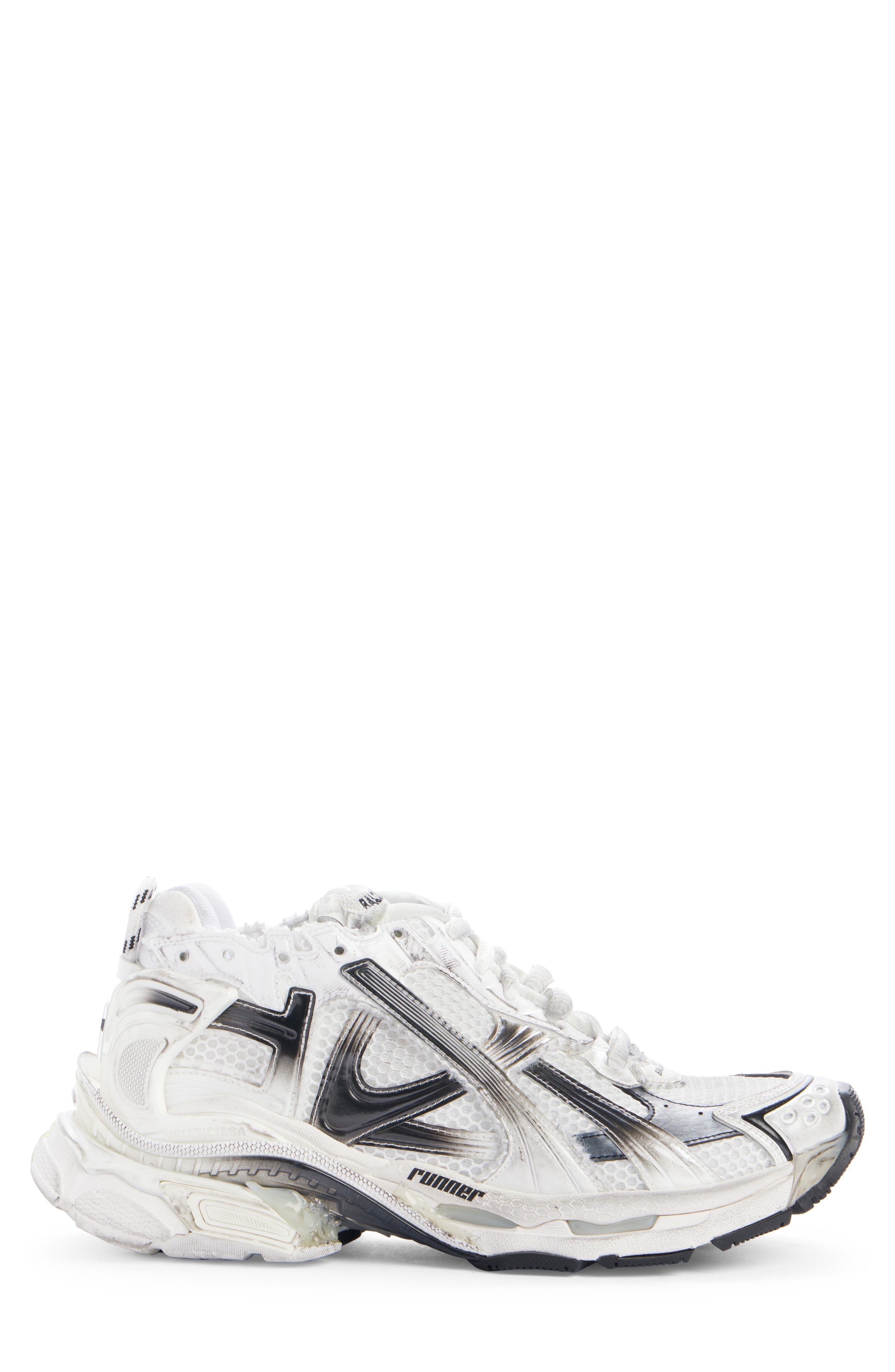 Balenciaga Runner Sneaker, Alternate, color, White/ Black