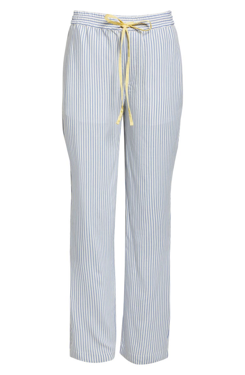 Victoria Beckham Pleat Detail Stripe Pajama Trousers, Alternate, color,
