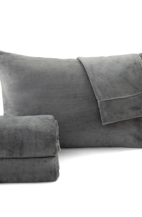 Solid Plush Velour Sheet Set