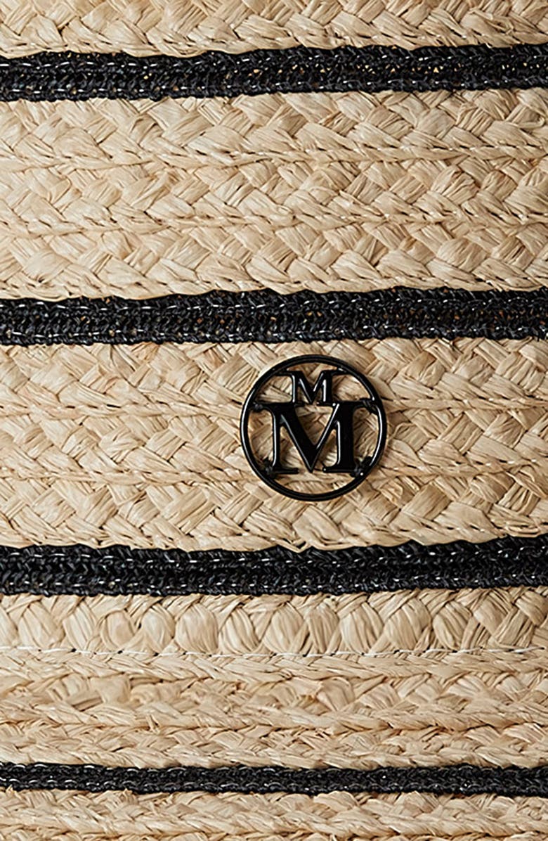 Maison Michel Kate Stripe Straw Hat, Alternate, color,