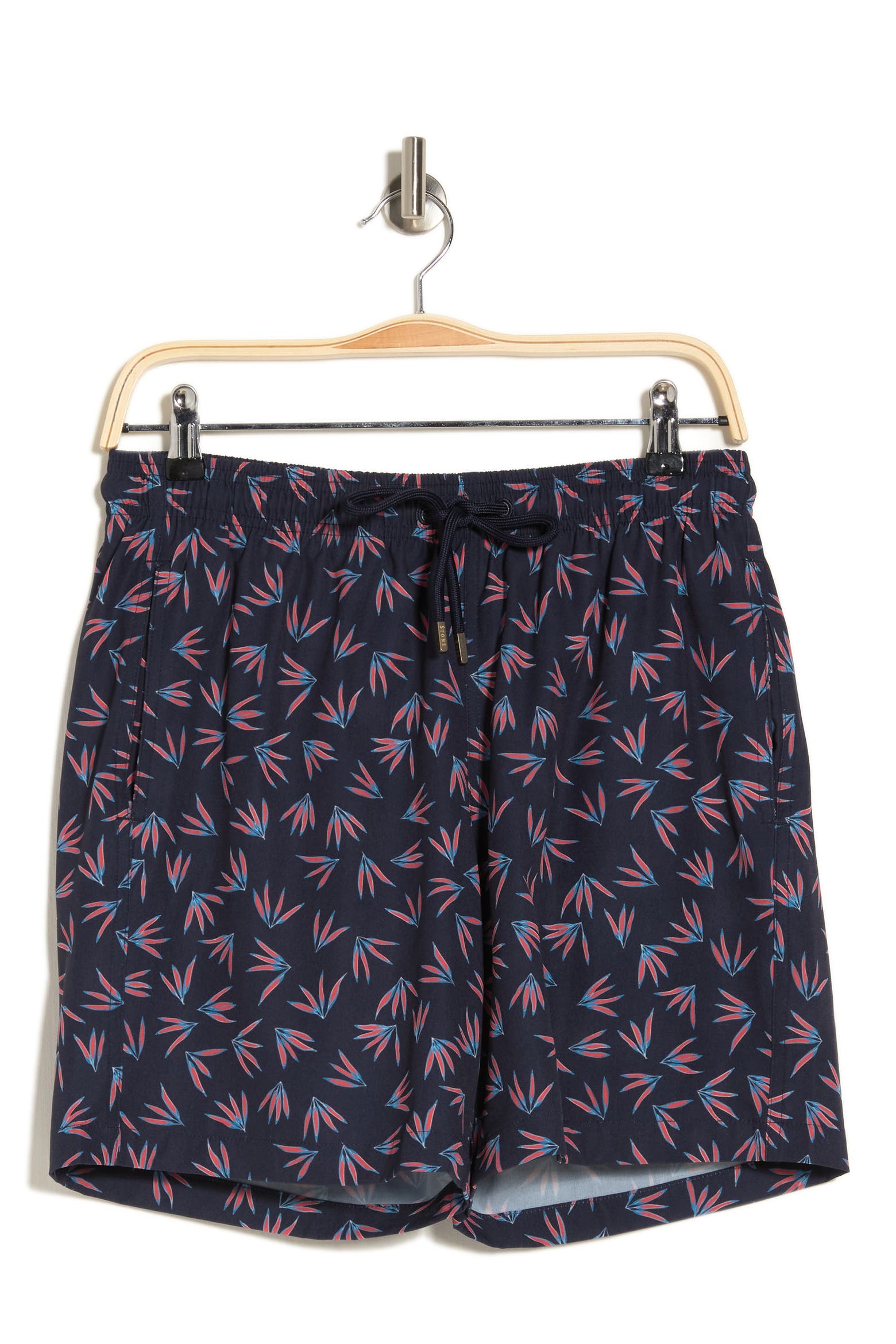 Water Main Laying Machine Stone Rose Floral Print Swim Trunks (Men) | Nordstromrack