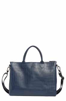 Longchamp Croc Embossed Briefcase