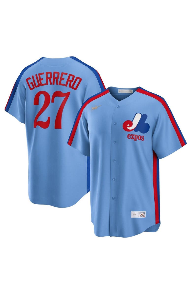 Nike Men's Nike Vladimir Guerrero Powder Blue Montreal Expos Road Cooperstown Collection Player Jersey, Alternate, color, 