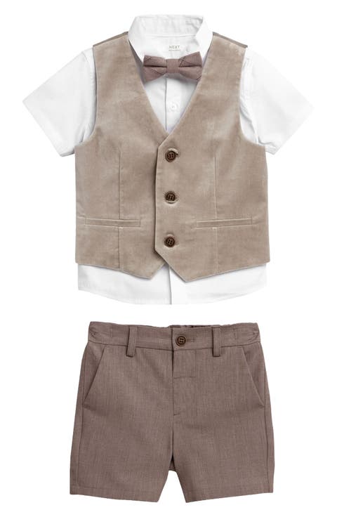 Kids' Button-Up Shirt, Vest, Bow Tie & Shorts Set (Toddler & Little Kid)