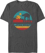 Star Wars Men's Star Wars AT-AT Retro Circle  Graphic T-Shirt