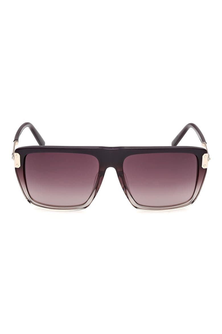 56mm Square Sunglasses, Main, color, PLUM CRYSTAL / GOLD / PURPLE