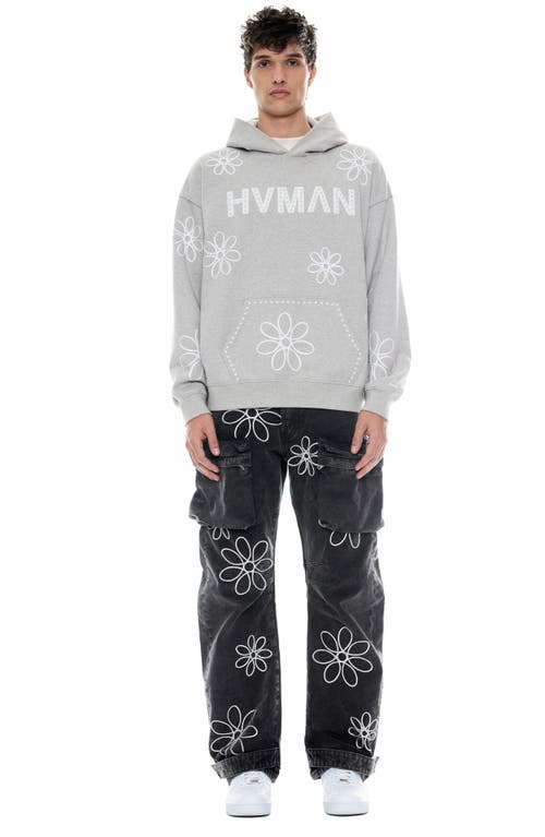 Cult Of Individuality Embellished Graphic Sweatshirt In Heather Gray