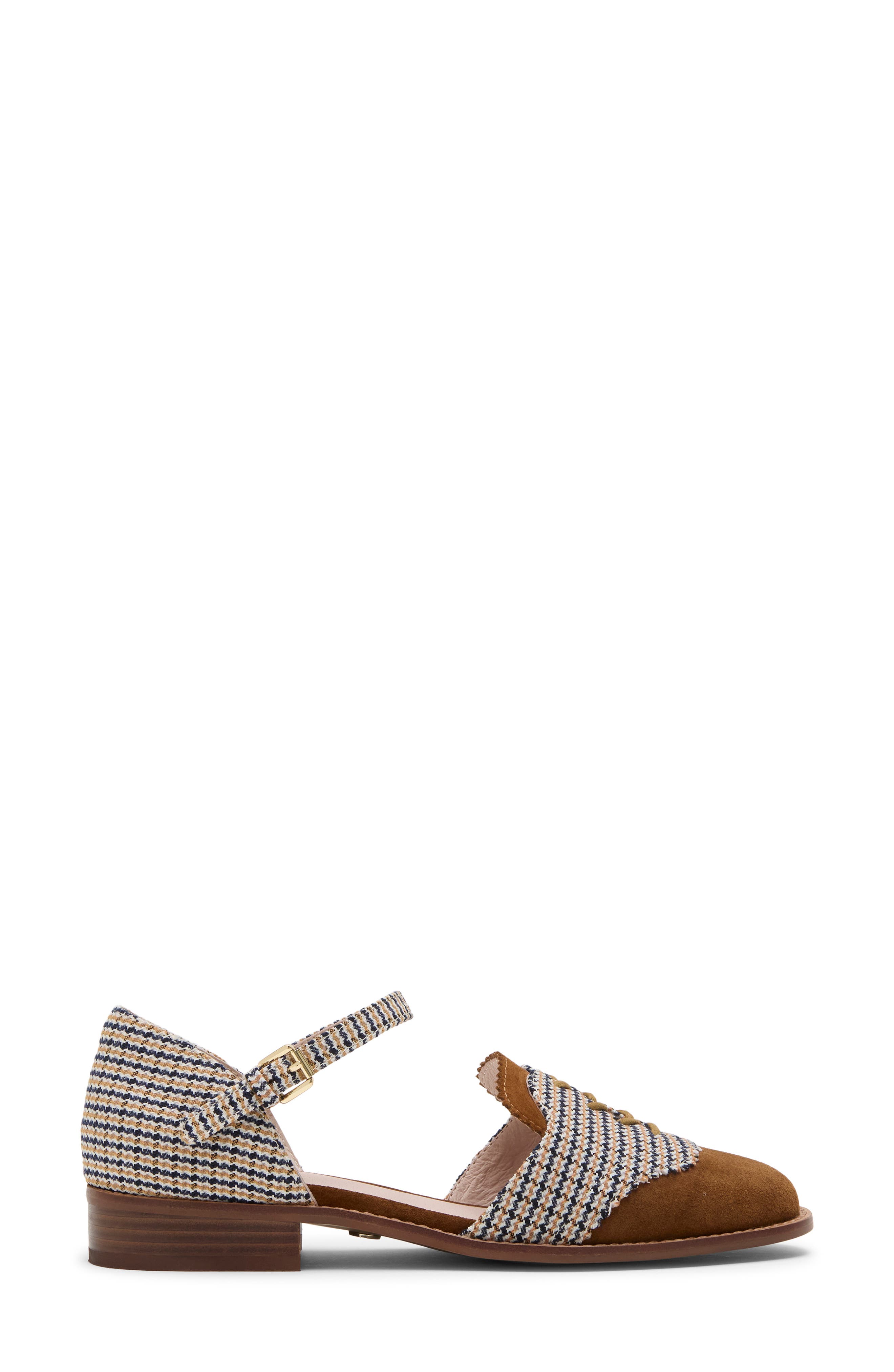 Lemon Mary Jane Flat, Alternate, color, TAN PLAID