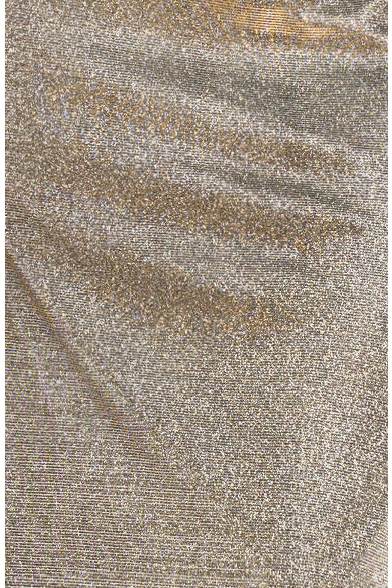 Galaxy Metallic Twist Detail Off the Shoulder Gown, Alternate, color, SAND