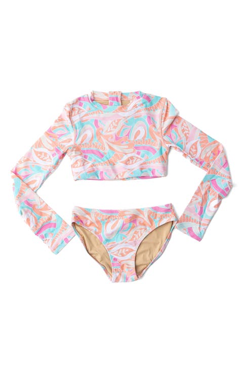 Kids' Two-Piece Long Sleeve Swimsuit (Toddler & Little Kid)
