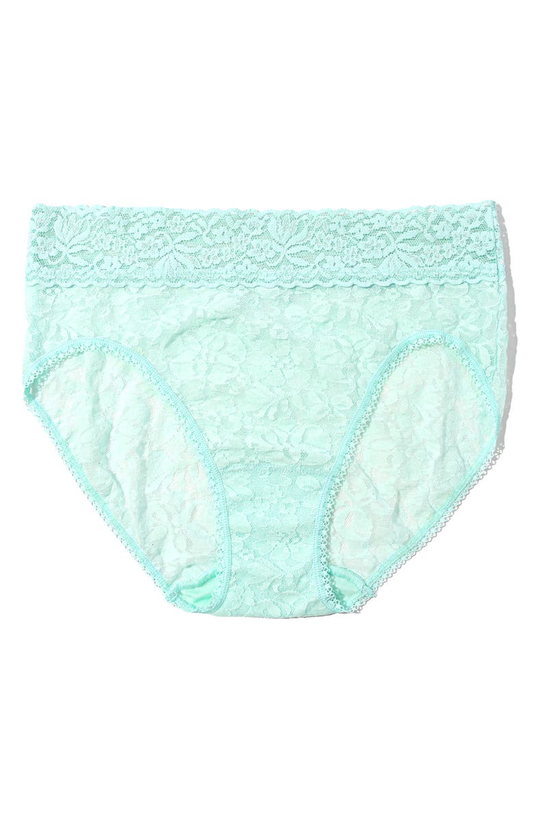 Hanky Panky Floral Lace French Briefs, Alternate, color, Mint Tea