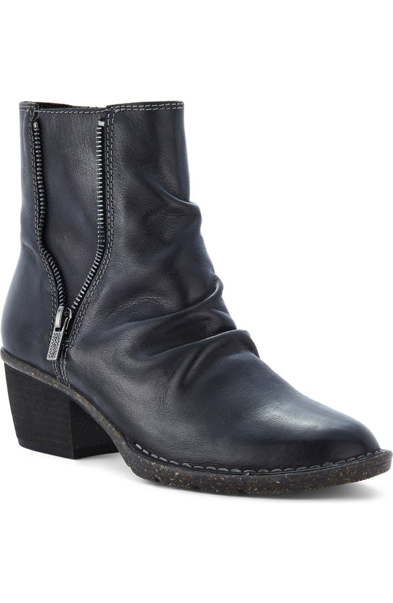 Clarks<sup>®</sup> Kastela Zip-Up Bootie, Main, color, Black Leather