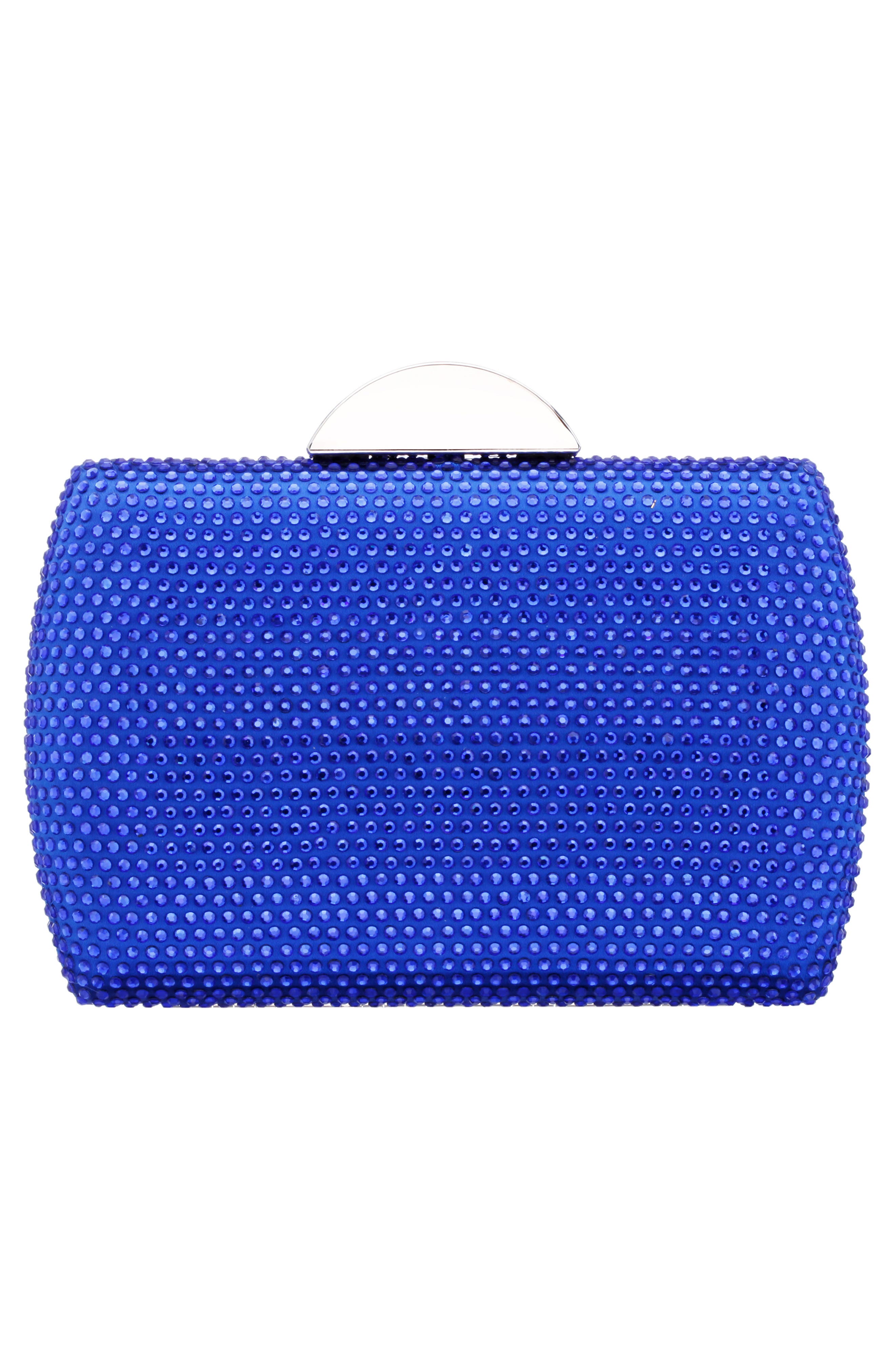 Pacey Crystal Minaudière, Alternate, color, ELECTRIC BLUE