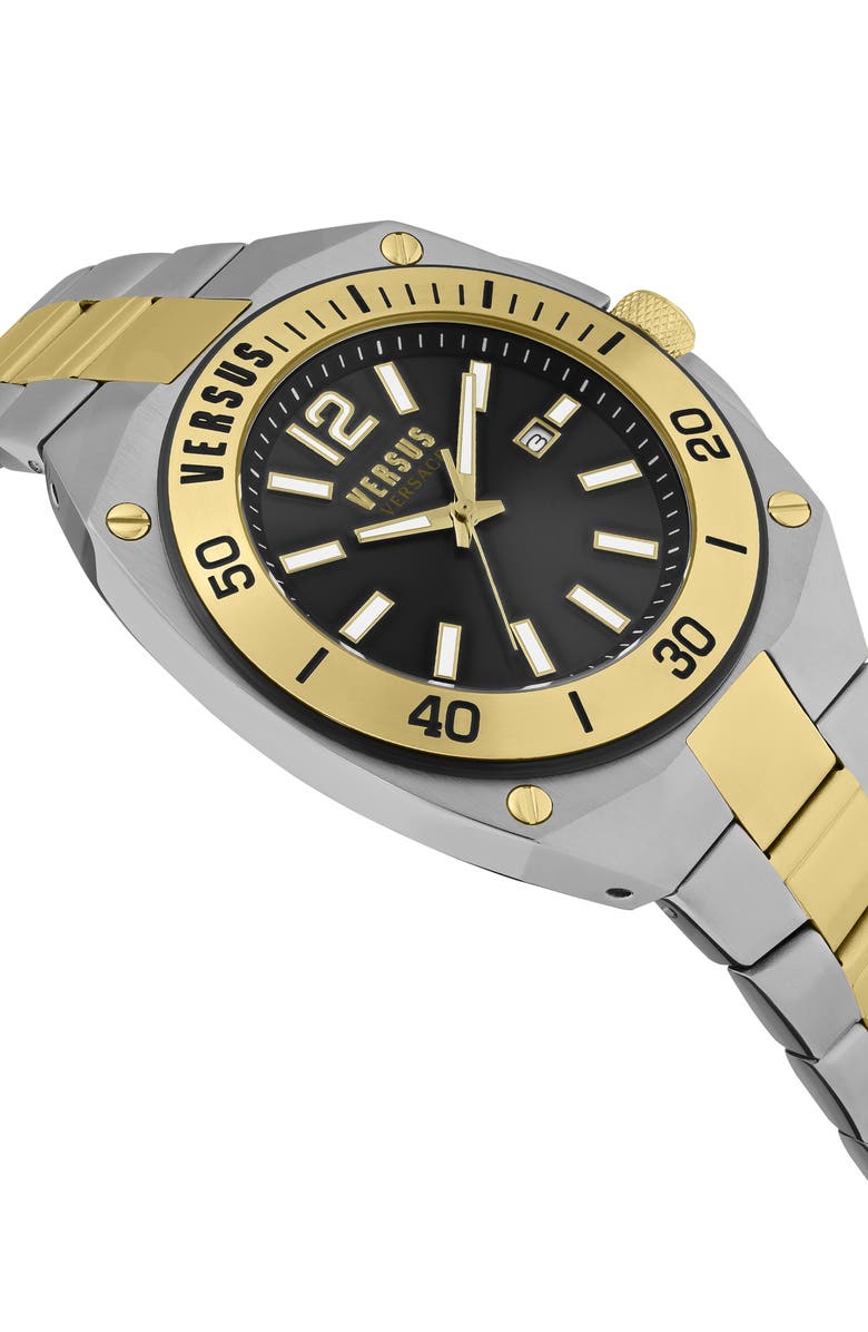 VERSUS Versace Reaction Two-Tone Bracelet Watch, 48mm, Alternate, color,