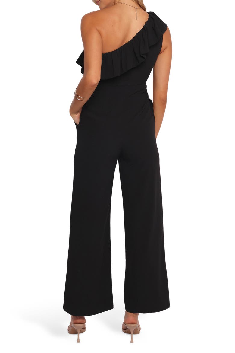 Talita One-Shoulder Jumpsuit, Alternate, color, BLACK