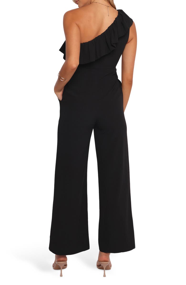 Petal & Pup Talita One-Shoulder Jumpsuit, Alternate, color, Black