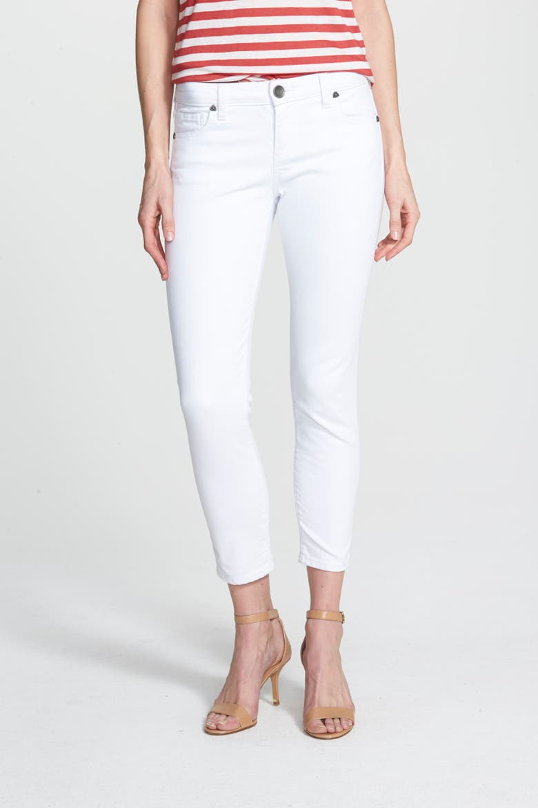 Crop Skinny Jeans, Alternate, color, WHITE