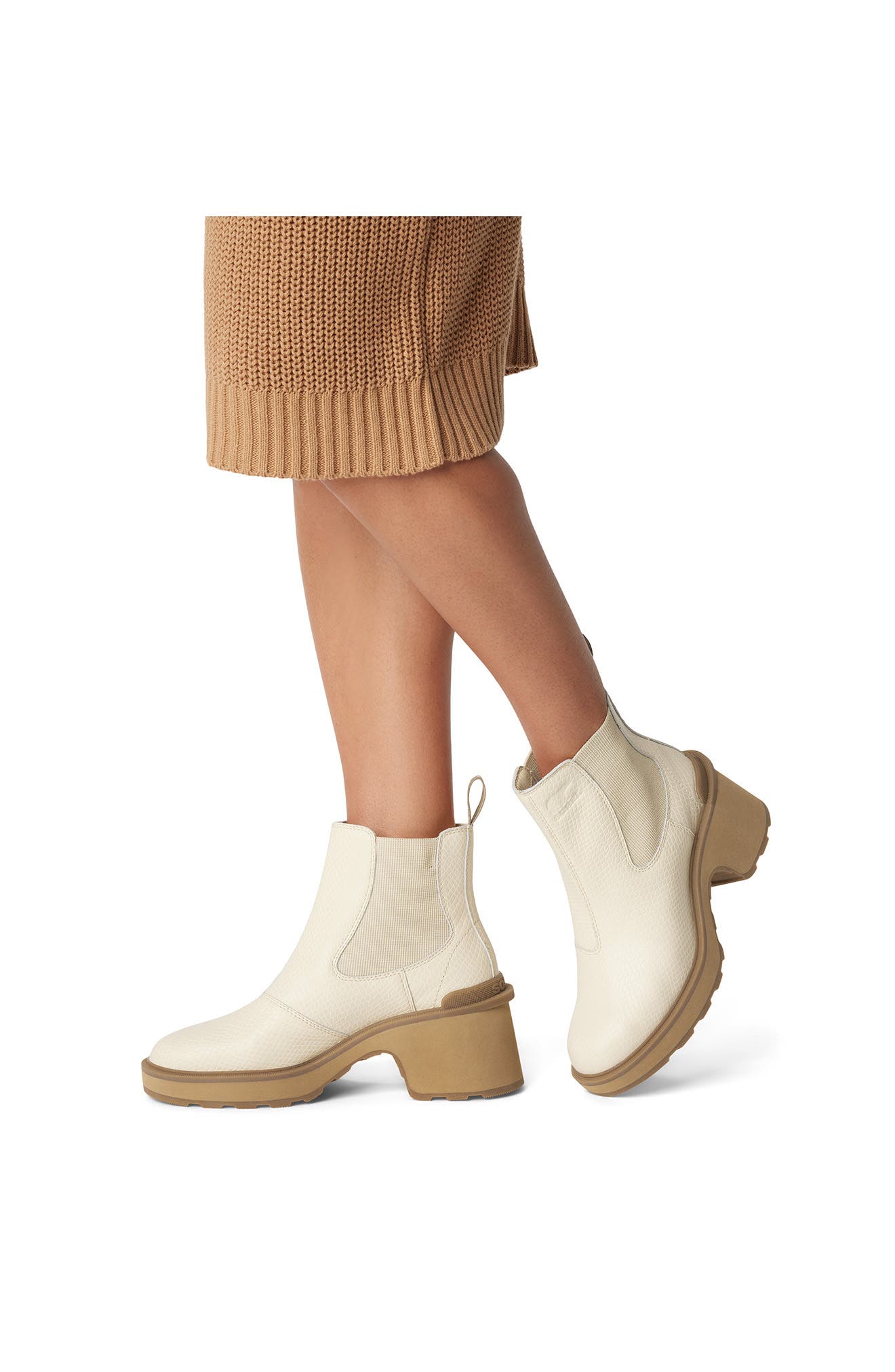 Hi-Line Waterproof Chelsea Boot, Alternate, color, BLEACHED CERAMIC/ CARIBOU BUFF