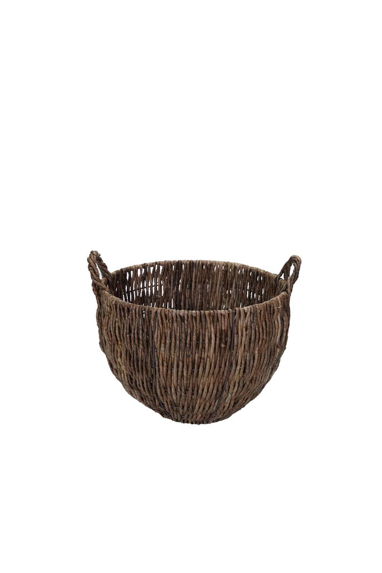 3-Piece Woven Banana Leaf Baskets with Handles, Natural, Alternate, color, Natural
