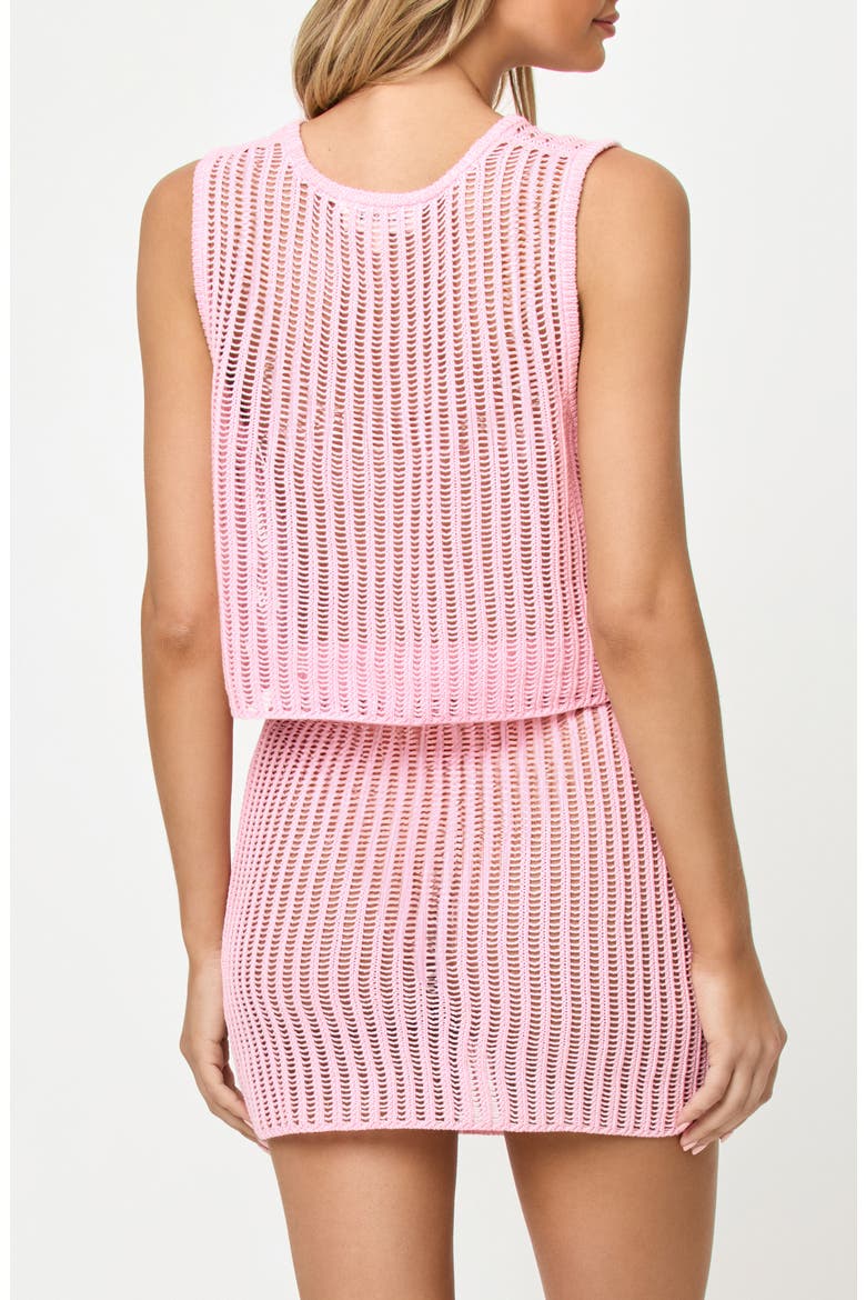 Sander Open Stitch Cover-Up Tank, Alternate, color, ROSEWATER