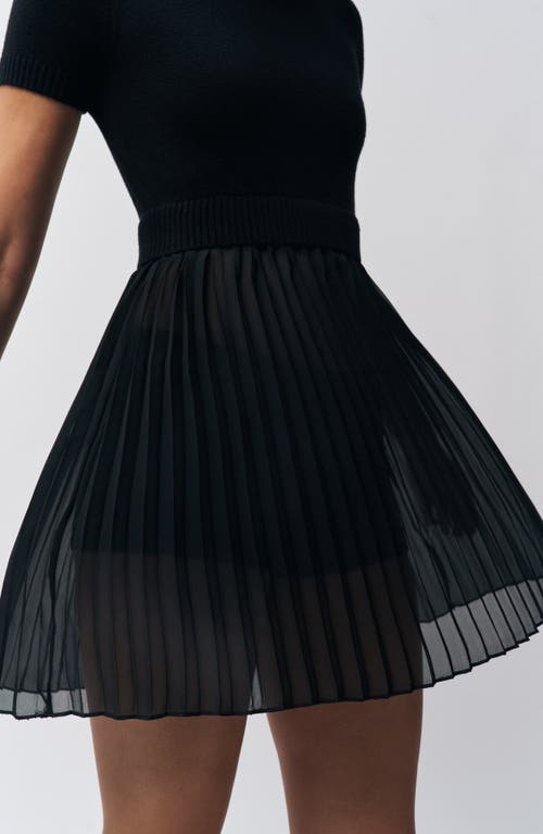 Guizio Black Evie Minidress In Black