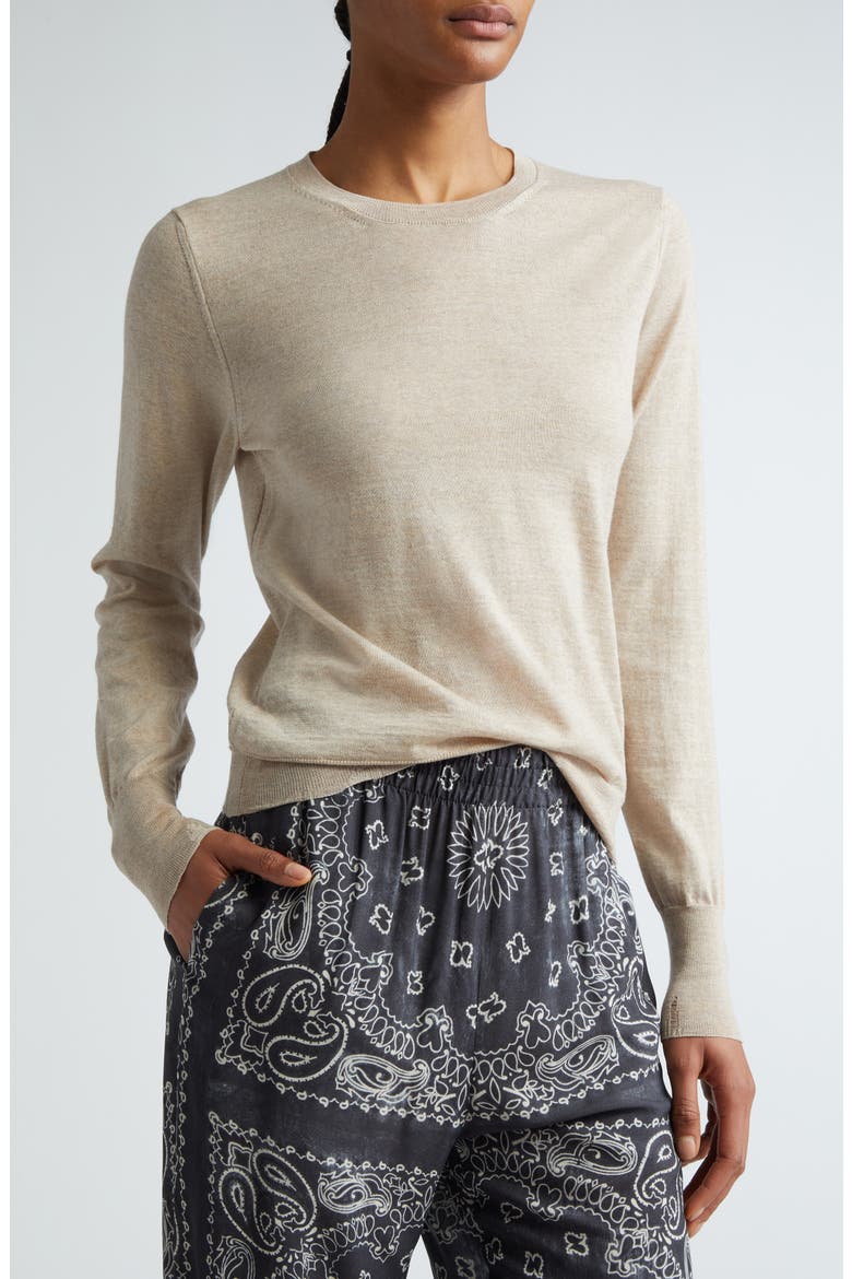 Golden Cotton Sweater, Alternate, color, TAN