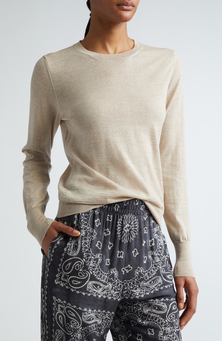 Golden Goose Golden Cotton Sweater, Alternate, color, Tan