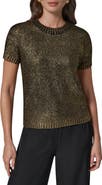 Donna Karan New York Foil Boucle Sweater