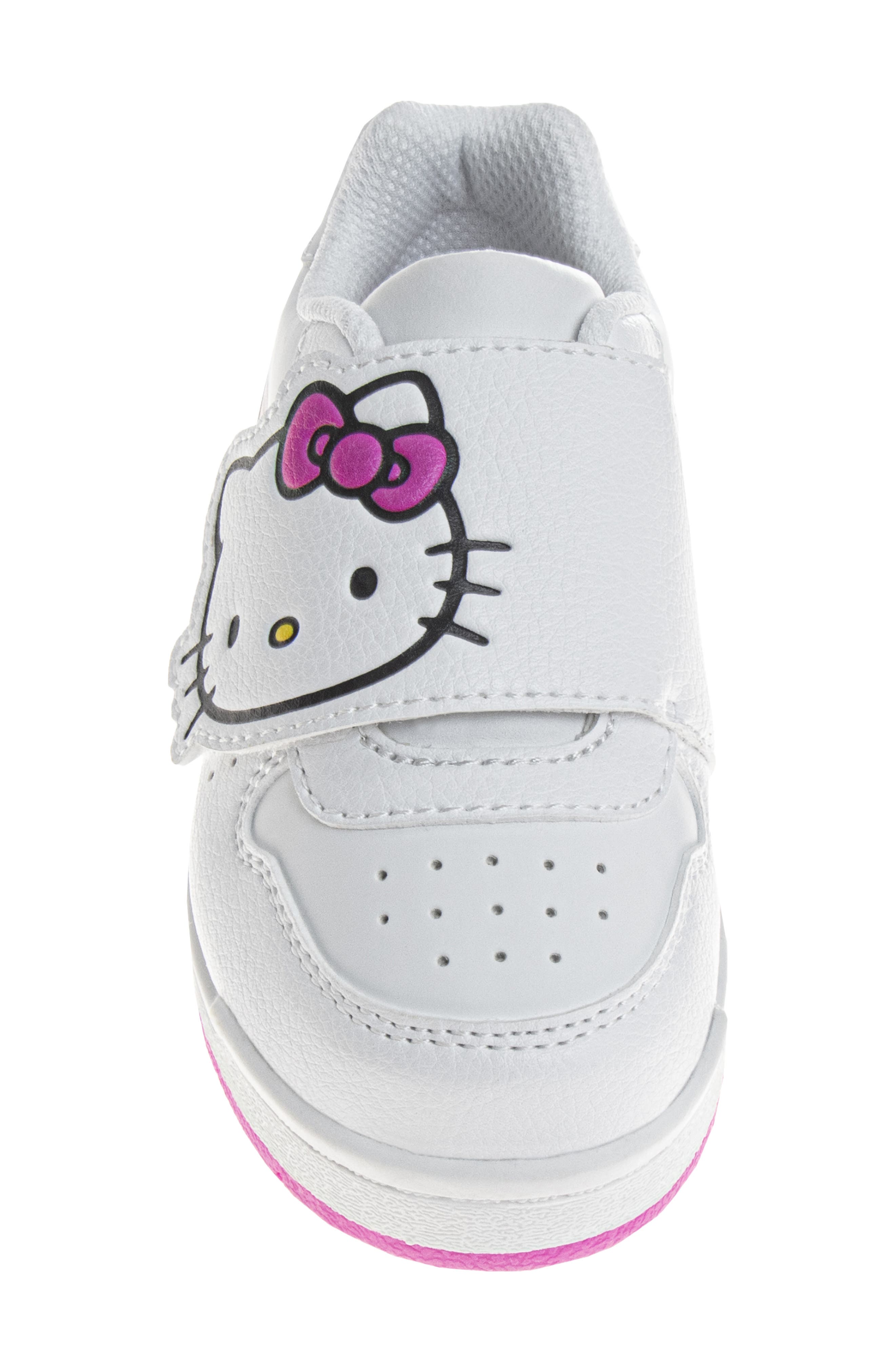 JOSMO Kids' Hello Kitty<sup>®</sup> Hook & Loop Sneaker, Alternate, color, White/ Pink